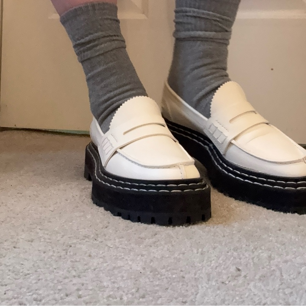 Proenza Schouler off-white Lug Sole Platform loafer sz 37 - Picture 5 of 14